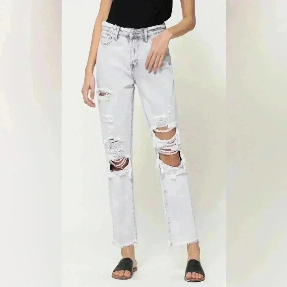 Vervet  All Mine - Super High Rise Distressed Mom Jeans Size 24 or 27